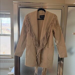 Karen Kane Beige Fringe Women's Cape